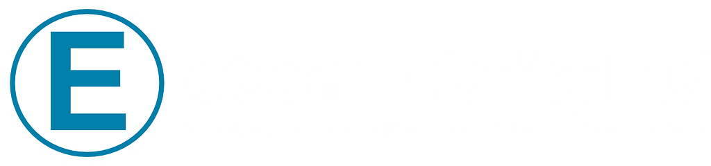 Complete logo of Ecom Clarity Limited, featuring a capital letter 'E' enclosed within a circle, accompanied by the company name.